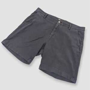 Faherty Stretch Terry Shorts Mens 36 7.5" Inseam Charcoal Grey Knit Chino